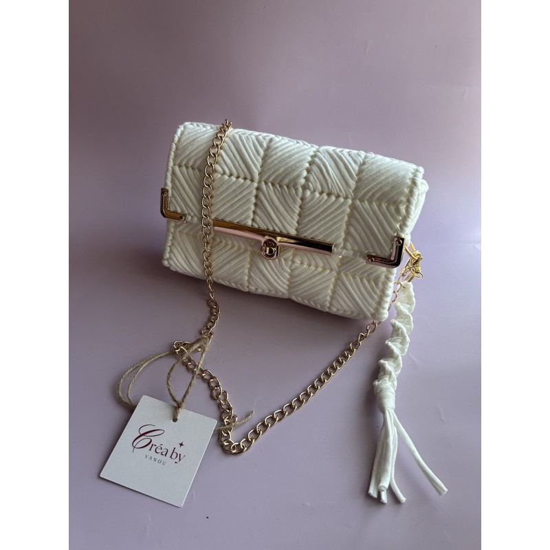 Sac Luxe Nacre crochet fait main – Créa by Vanou