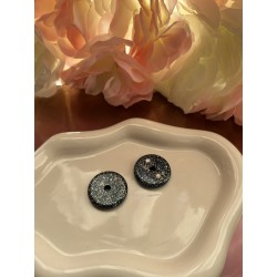 Pampilles bleu doré pailletée – Créa by Vanou