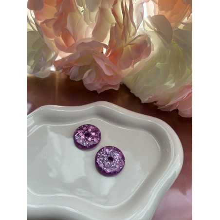 Pampilles violette pailletée – Créa by Vanou