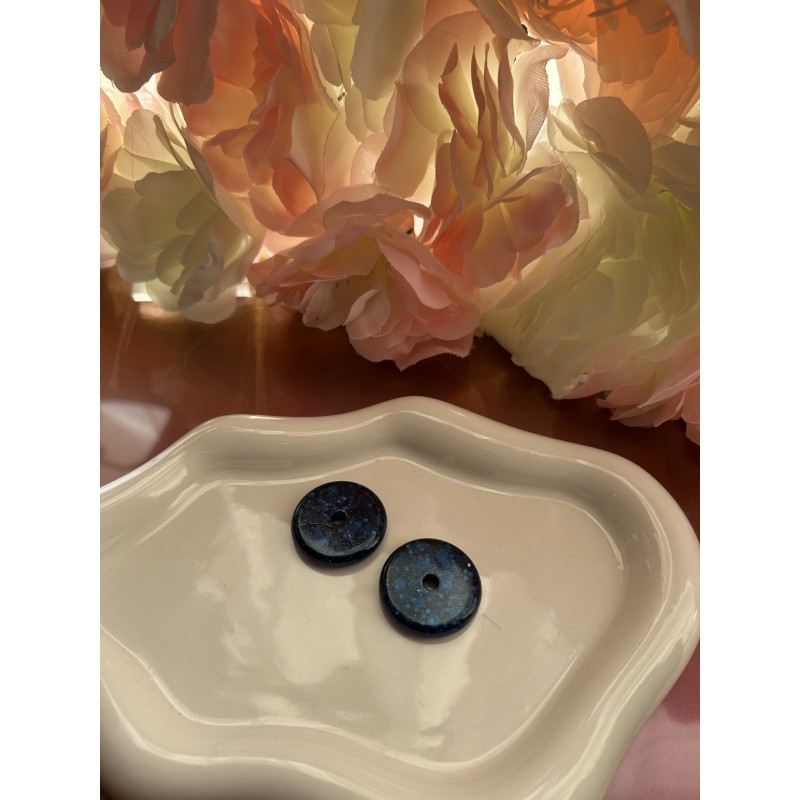 Pampilles bleu pailletée – Créa by Vanou