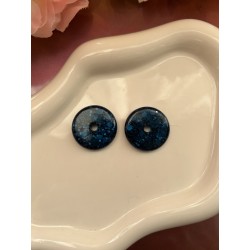 Pampilles bleu pailletée – Créa by Vanou