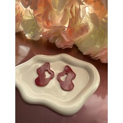 Pampilles rose pailletée 55 mm – Créa by Vanou