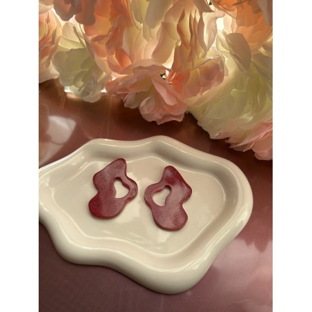 Pampilles rose pailletée 55 mm – Créa by Vanou