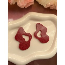 Pampilles rose pailletée 55 mm – Créa by Vanou