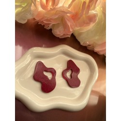 Pampilles rose pailletée 55 mm – Créa by Vanou