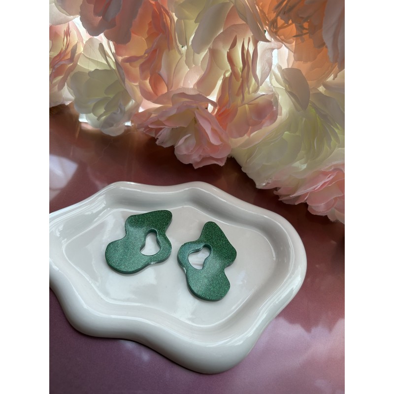 Pampilles verte pailletée 55 mm – Créa by Vanou