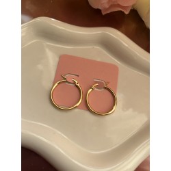 Créoles acier inoxydable teinte doré 25 mm – Créa by Vanou