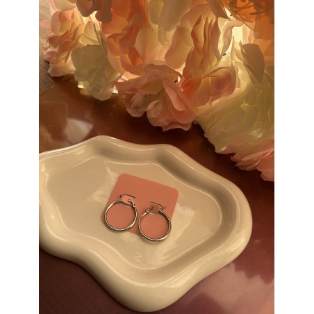 Créoles acier inoxydable argenté 25 mm – Créa by Vanou