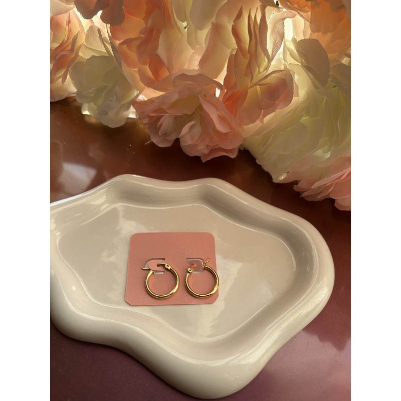 Créoles acier inoxydable doré 20 mm – Créa by Vanou