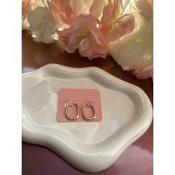 Créoles ovale acier inoxydable doré 20 mm – Créa by Vanou