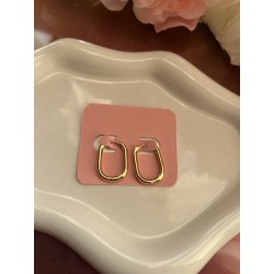 Créoles ovale acier inoxydable doré 20 mm – Créa by Vanou