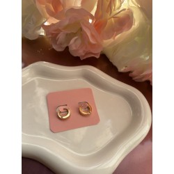 Créoles rondes acier inoxydable teinte doré 13 mm – Créa by Vanou