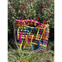 Sac Créalya Franges S – Multicolore Pop