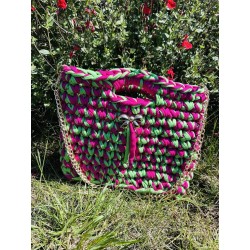 Sac Créalya S – Fuchsia & Vert Lime