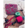 Sac Créalya S – Fuchsia & Vert Lime