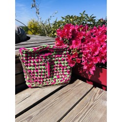 Sac Créalya S – Fuchsia & Vert Lime