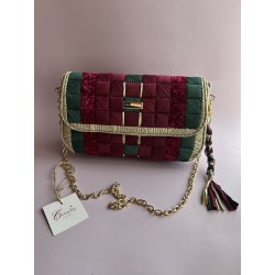 Sac Luxe Grenat crochet fait main – Créa by Vanou