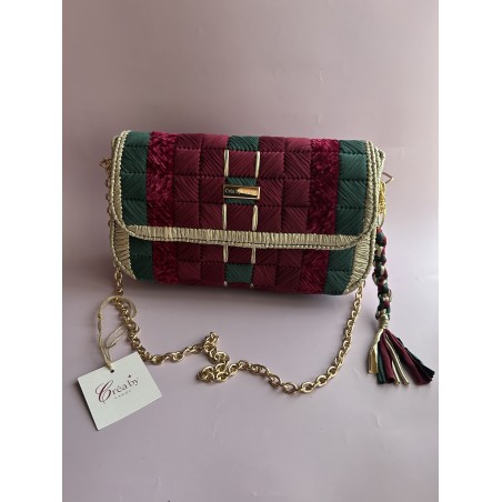 Sac Luxe Grenat crochet fait main – Créa by Vanou