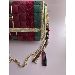 Sac Luxe Grenat crochet fait main – Créa by Vanou